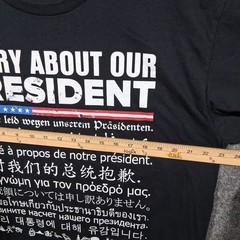 Port & Company “Sorry About Our President” Black T-Shirt Men’s Size XLarge