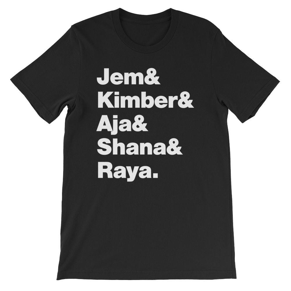 Jem And The Holograms T-Shirt. Black White Gray or Red Soft Cotton Tee