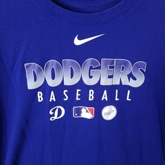 Nike Los Angeles Dodgers Shirt Mens XXL Blue Dri-Fit Baseball Tee MLB Authentic