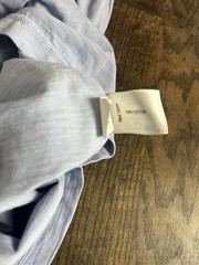 Orvis Mens Sz L Light Blue Slub Knit V-Neck Short Sleeve Tee Soft Cotton Peru