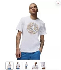 Jordan Men’s Air Jordan Jumpman Logo Graphic Print Tee White/Multicolor L