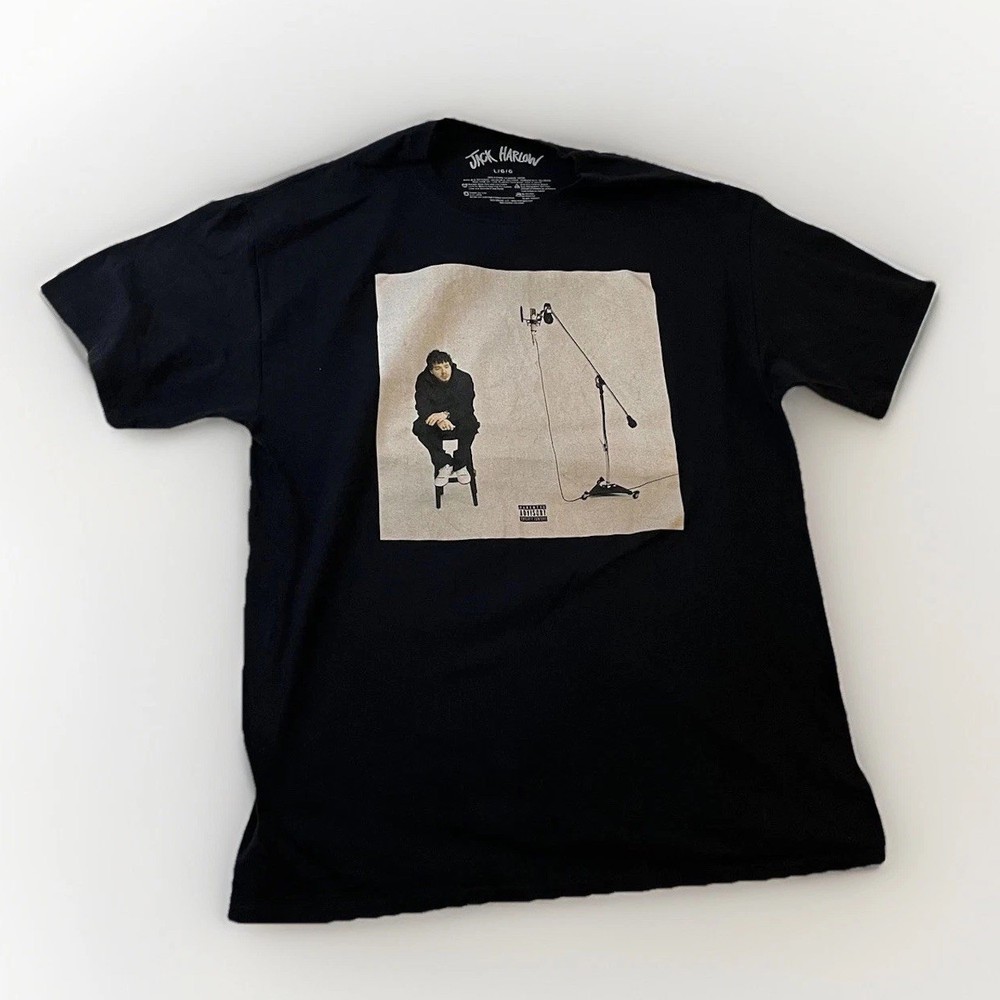 Jack Harlow Shirt Mens Large Black Album Cover Graphic Rap Hip Hop Music Tee