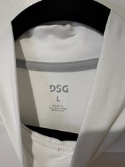 DSG Men’s Cold Weather Compression Crew Neck Top White Base Layer Size Large