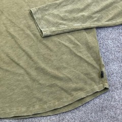 Lucky Brand Shirt Mens Medium Green Long Sleeve Henley Tagless Jersey Tee Sample