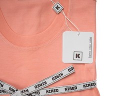 Kired by Kiton Coral Orange Supima Crepe Cotton Short Sleeve T-Shirt M (50 IT)