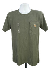 Carhartt Men’s Green Relaxed Fit Lightweight Pocket Short Sleeve Tee Shirt – S