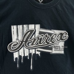 VINTAGE Avirex T Shirt Men Large Black Big Spellout Logo Street Hip Hop Casual