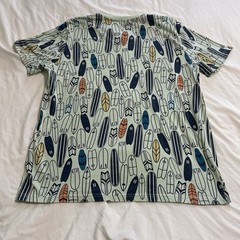 FREE PLANET Surf Board Graphic Tee Shirt Men Size L All Over Print Cotton Blend