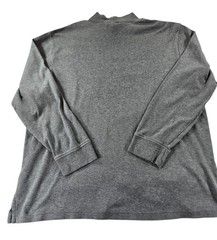 Lands End Mens XL Mock Turtleneck Super T Supima Cotton Gray