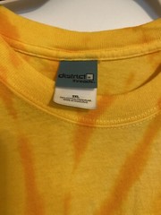 District Threads Men’s Yellow Orange Tie Dye 100% Cotton T-Shirt Size 2XL