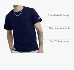 Champion Men’s Classic Everyday T-Shirt Size 5XLT Navy New Big & Tall