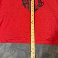 Under Armour HeatGear Hustle Over All Red Graphic T-Shirt Mens 2XL Loose Fit