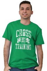 Cross Training Christian Religious Athletic Adult Short Sleeve Crewneck Tee