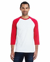 42BA Hanes Men’s 4.5 oz, 60/40 Ringspun Cotton/Polyester X-Temp Baseball T-Shirt