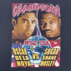 Vintage De La Hoya Mosley Shirt Mens Large Black Boxing Fight Champions Rap Tee