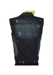 MENS BIKER DENIM VEST (DIRECT MANUFACTURER TO YOU) + FREE SHIPPING