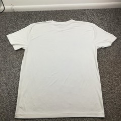 Nobull Shirt Mens XL White Casual Crewneck Tri Blend Polyester Tencel Stretch