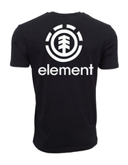 ELEMENT SKATE CO MENS POCKET AND BACK LOGO T SHIRT BLACK