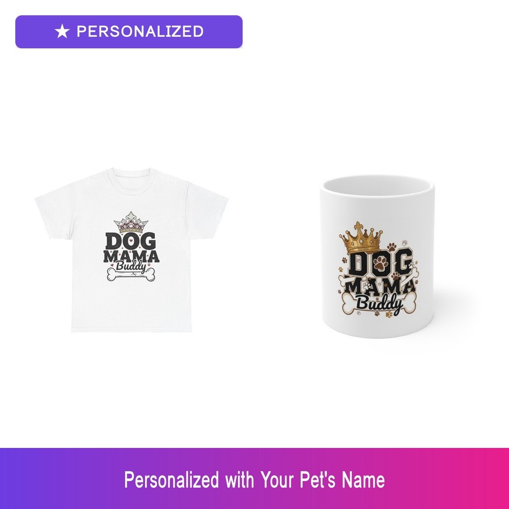 Custom Dog Gift Set Shirt Mug Personalized Pet Name Bundle Lover