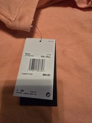 $65…Jordan Tatum “Distressed” size XXL-Tall T-shirt Orange Apricot. HF7849…