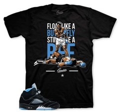 T-Shirt To Match Jordan 5 Black University Blue Sneakers – Champ Tees