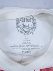 New Harvard University T-shirt Flannel button cuff Mens Large long sleeve crew