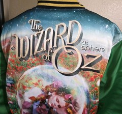 Wizard of Oz Sphere Las Vegas Dorothy Awakens Satin Bomber Jacket Size Large