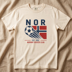 Norway Soccer Comfort Colors, Vintage Norwegian Football Tee, Norway Flag Tshirt