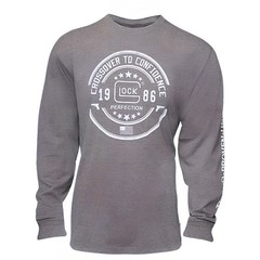 Glock Crossover Long Sleeve T-Shirt Heather Gray AP9S79 Size S-3XL