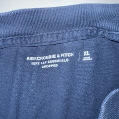 Oasis Abercrombie & Fitch Cropped T Shirt Size XL Blue Boxy Double Sided