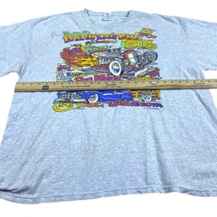 VTG Back To The 50s T Shirt Mens 2XL 2009 Car Show Hot Rod Graphic Y2K Minnesota