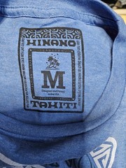 Hinano Tahiti Fluid Footprint Men’s Blue Graphic Logo Crew T-Shirt Size M