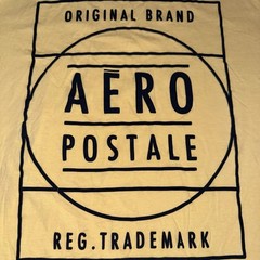 Aeropostale Original Brand Graphic Mens Medium Yellow Logo T Shirt Casual Cotton