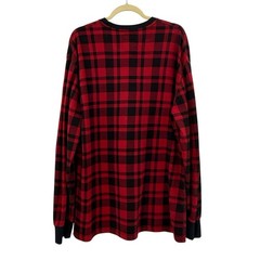 Polo Ralph Lauren Long Sleeve Waffle Knit Thermal Shirt Red Black Plaid XXL 2XL