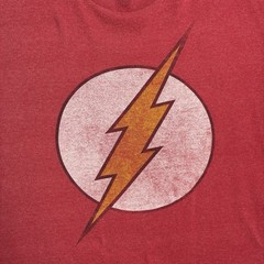 Dc Comics Vintage Style Red The Flash Large Logo T Shirt
