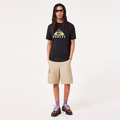 Oakley Lined Mountain Bark Short Sleeve Tee Crew Neck T-Shirt Blackout XXLarge