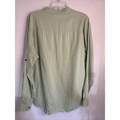 Coofandy Henley Shirt Mens XL Mint Green Button Long Sleeve Soft Pullover Button