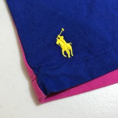 Polo Ralph Lauren Colorblock T-Shirt Blue Pink Green Yellow Custom Slim Fit XL