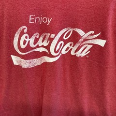 Coca-Cola Graphic Tee Heather Red XXL Cotton Blend Unisex Logo Retro