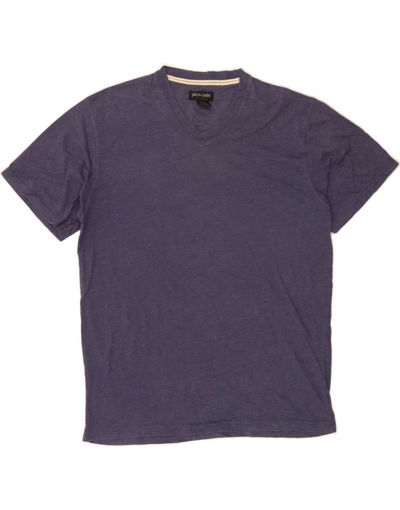 PIERRE CARDIN Mens T-Shirt Top Medium Navy Blue Cotton BD21