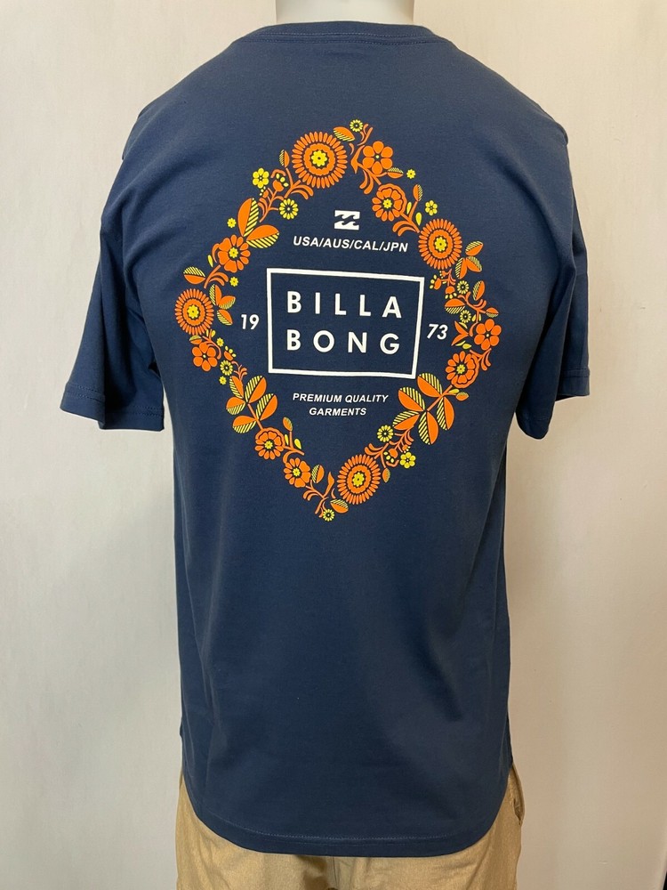 Billabong Mens Shirt Small Medium Short Sleeve Tailored Flower Wreath Graphic