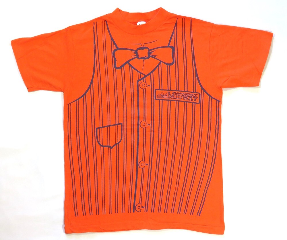United Airlines Vintage T Shirt 1970’s Tuxedo Allover Management Midway 1979 LA