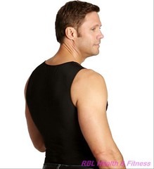 INSTASLIM Men’s Muscle Tank Compression T-Shirt – Black – S-3XL Insta Slim
