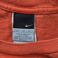 NIke Basketball T Shirt Mens XXL Orange 5 Spots Short Sleeve Graphic Tee