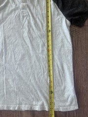 Old Navy Short Sleeve Henley Shirt | Size L | Men Weathered Black And Off White