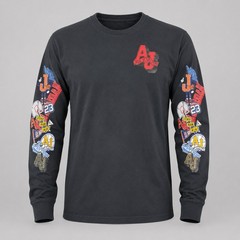 Nike Air Jordan Jumpman Graphic Print Long Sleeve Shirt Men’s Large Black