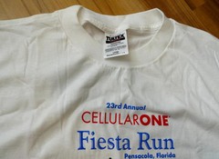 23rd Annual CELLULAR ONE Fiesta Run LARGE Tee Shirt PENSACOLA, FLORIDA ~1997~