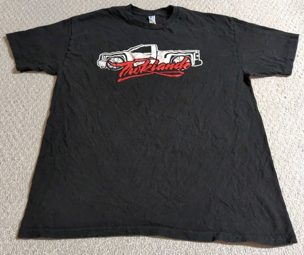 Suna Heavy Weight Mens Large Black 100% Cotton Short Sleeve Graphic T Shirt 24Y