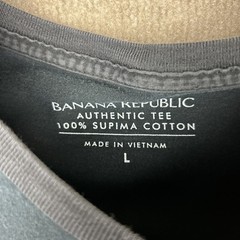 Lot Of 6 Banana Republic 100% Supima Cotton T-Shirt Black Large Crew Neck Blank