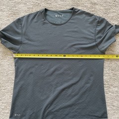 BYLT Drop-Cut Lux Tee Gray Polka Dot Performance Stretch Shirt Men’s Size Large